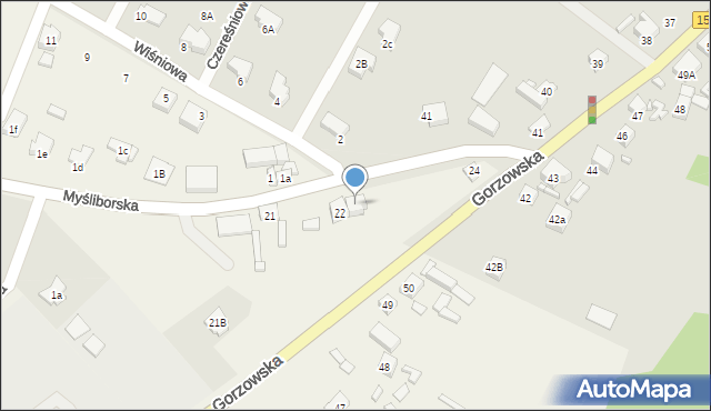 Moczkowo, Myśliborska, 22A, mapa Moczkowo