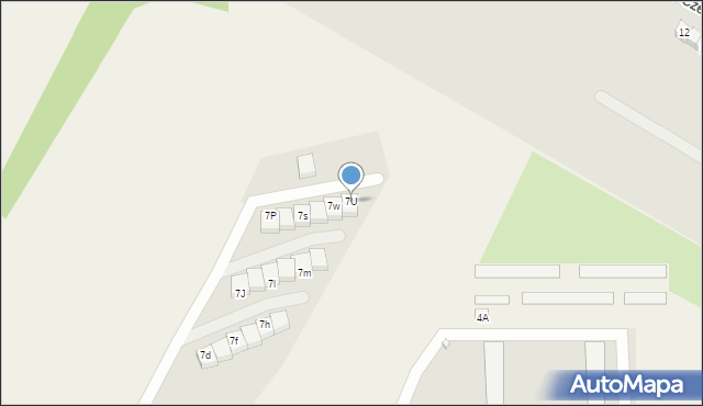 Moczkowo, Myśliborska, 7U, mapa Moczkowo