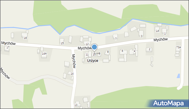 Mychów, Mychów, 10, mapa Mychów