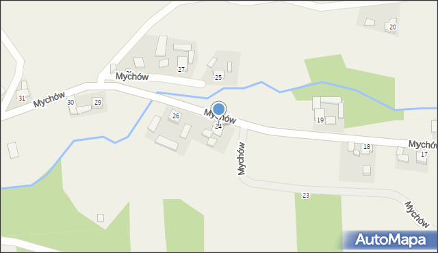 Mychów, Mychów, 24, mapa Mychów