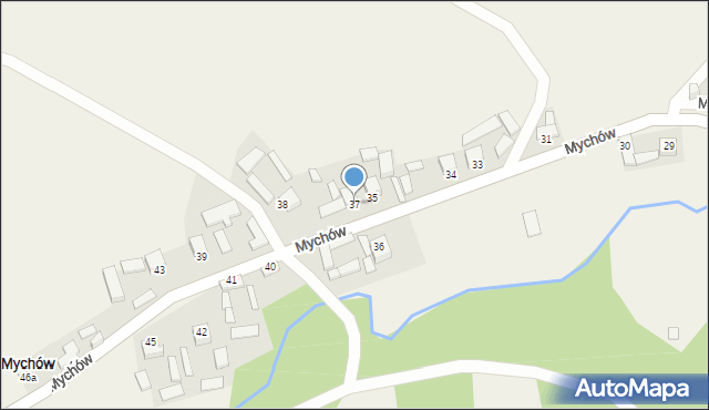 Mychów, Mychów, 37, mapa Mychów