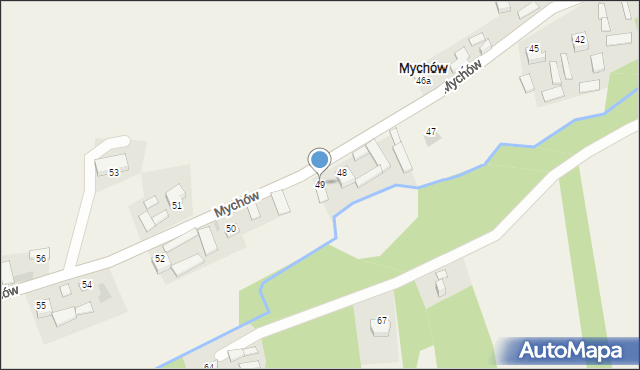 Mychów, Mychów, 49, mapa Mychów