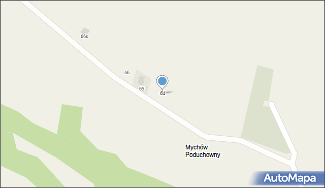 Mychów, Mychów, 64, mapa Mychów