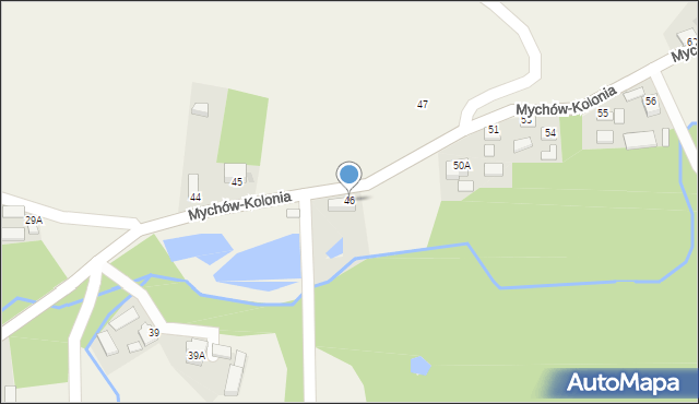 Mychów-Kolonia, Mychów-Kolonia, 46, mapa Mychów-Kolonia