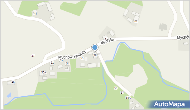 Mychów-Kolonia, Mychów-Kolonia, 56, mapa Mychów-Kolonia