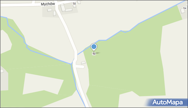 Mychów-Kolonia, Mychów-Kolonia, 59, mapa Mychów-Kolonia