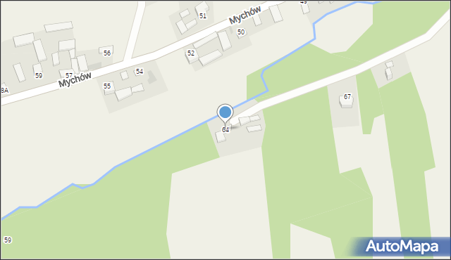 Mychów-Kolonia, Mychów-Kolonia, 64, mapa Mychów-Kolonia
