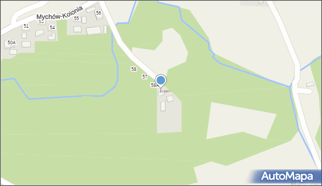 Mychów-Kolonia, Mychów-Kolonia, 65, mapa Mychów-Kolonia