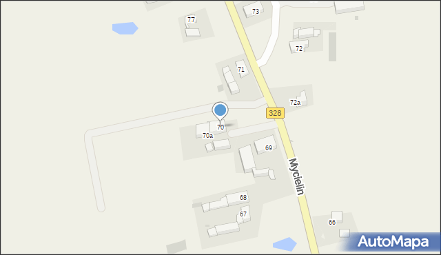 Mycielin, Mycielin, 70, mapa Mycielin