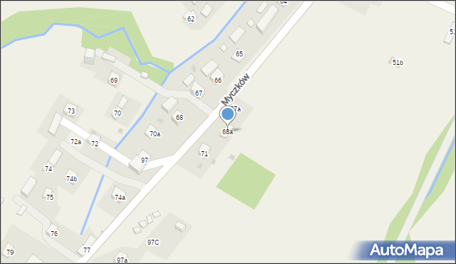 Myczków, Myczków, 68a, mapa Myczków