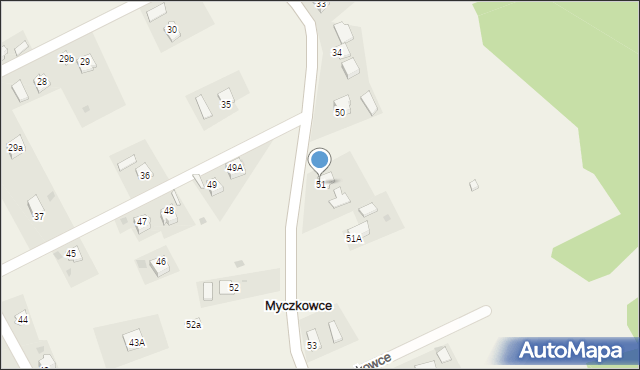 Myczkowce, Myczkowce, 51, mapa Myczkowce