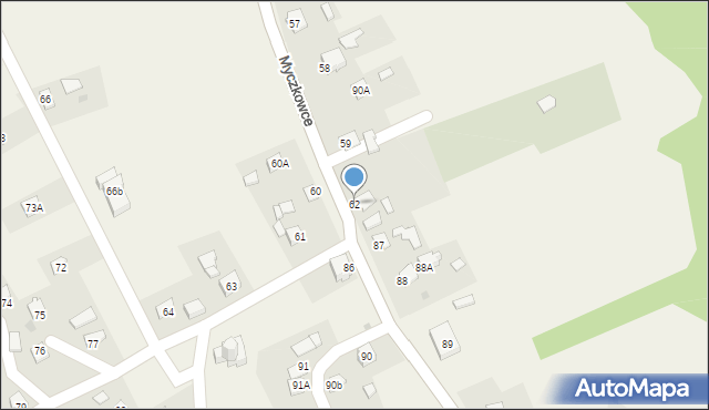 Myczkowce, Myczkowce, 62, mapa Myczkowce