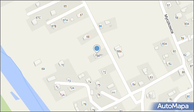 Myczkowce, Myczkowce, 73A, mapa Myczkowce