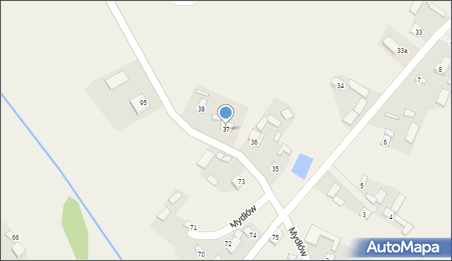 Mydłów, Mydłów, 37, mapa Mydłów