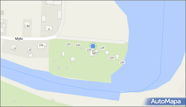 Myki, Myki, 10d, mapa Myki