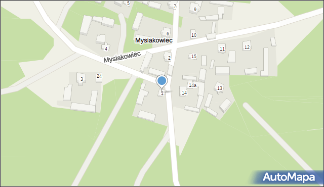 Mysiakowiec, Mysiakowiec, 1, mapa Mysiakowiec