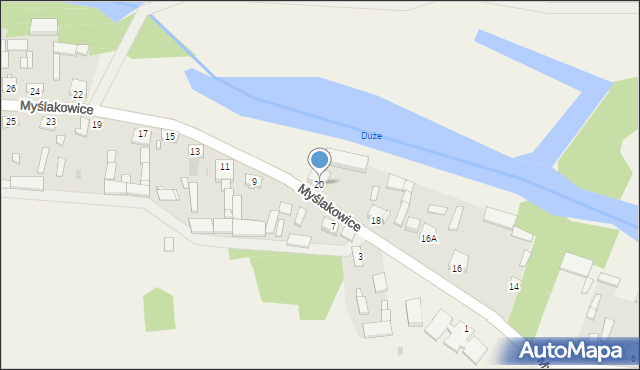 Myślakowice, Myślakowice, 20, mapa Myślakowice