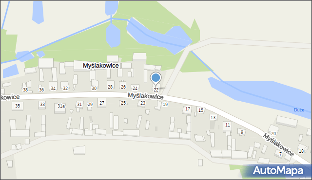 Myślakowice, Myślakowice, 22, mapa Myślakowice