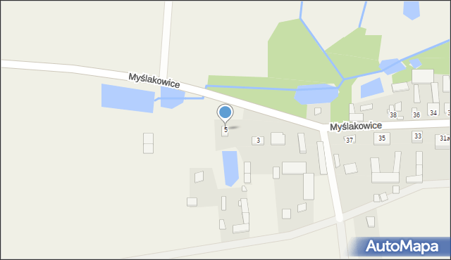 Myślakowice, Myślakowice, 5, mapa Myślakowice