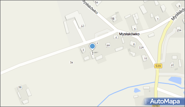 Mysłakówko, Mysłakówko, 2, mapa Mysłakówko