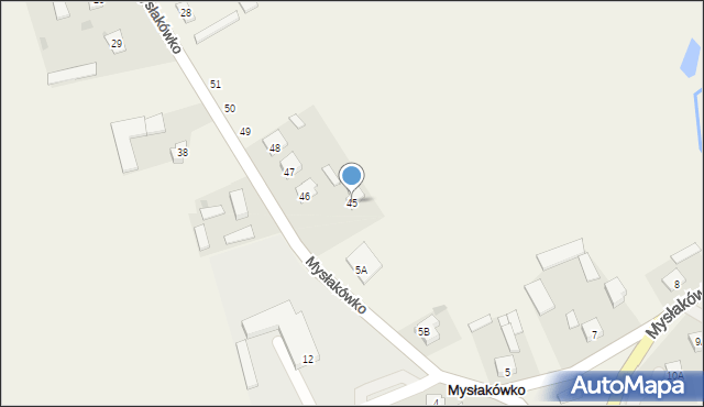 Mysłakówko, Mysłakówko, 45, mapa Mysłakówko