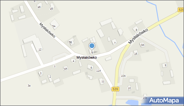 Mysłakówko, Mysłakówko, 5, mapa Mysłakówko