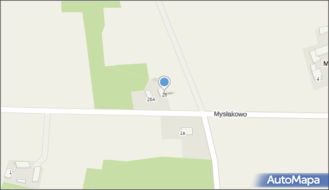 Mysłakowo, Mysłakowo, 26, mapa Mysłakowo