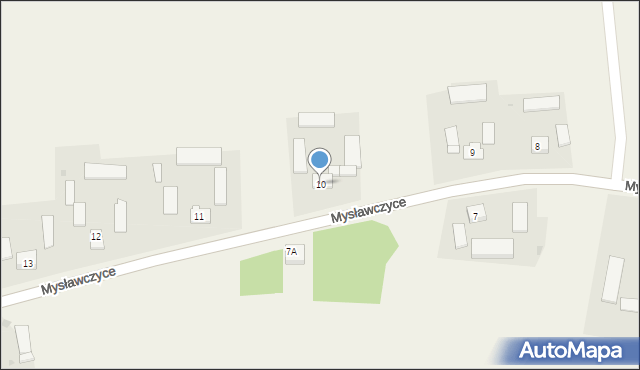 Mysławczyce, Mysławczyce, 10, mapa Mysławczyce