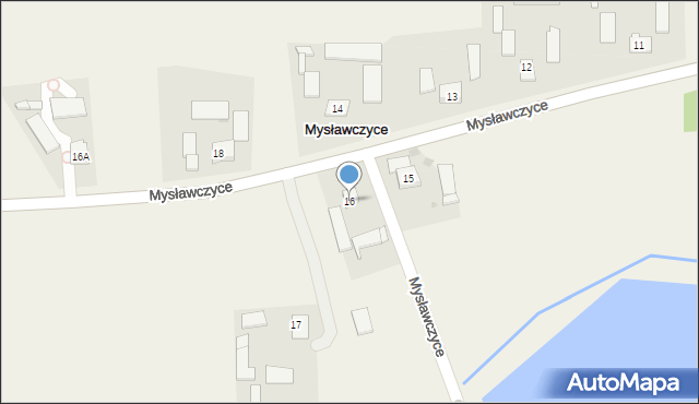 Mysławczyce, Mysławczyce, 16, mapa Mysławczyce