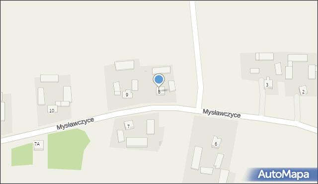 Mysławczyce, Mysławczyce, 8, mapa Mysławczyce