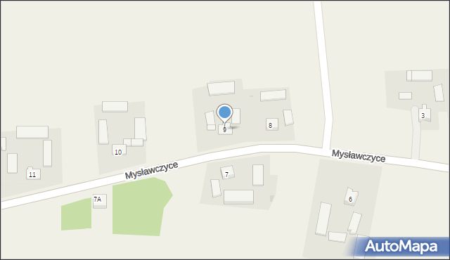 Mysławczyce, Mysławczyce, 9, mapa Mysławczyce