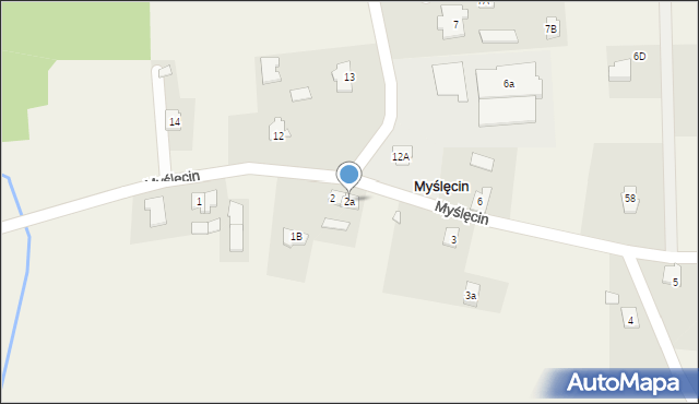 Myślęcin, Myślęcin, 2a, mapa Myślęcin