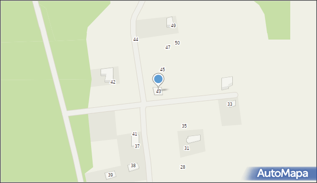 Myślęcin, Myślęcin, 43, mapa Myślęcin