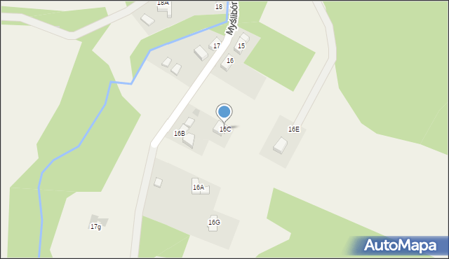 Myślibórz, Myślibórz, 16C, mapa Myślibórz