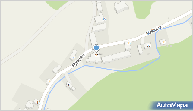 Myślibórz, Myślibórz, 3E, mapa Myślibórz