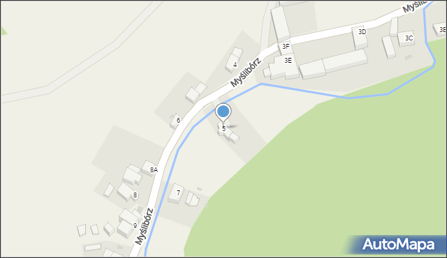 Myślibórz, Myślibórz, 5, mapa Myślibórz