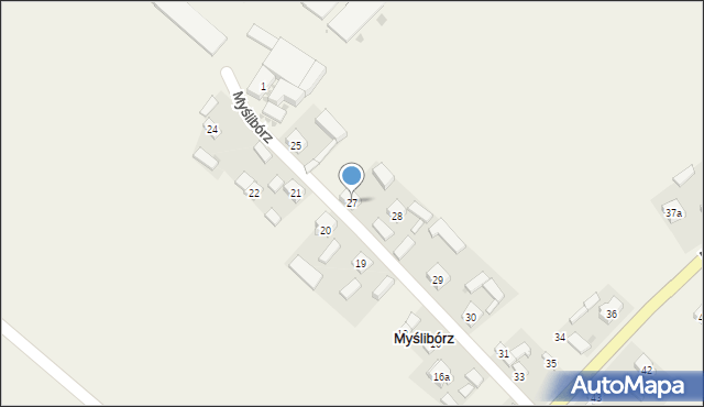 Myślibórz, Myślibórz, 27, mapa Myślibórz