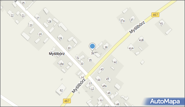 Myślibórz, Myślibórz, 34, mapa Myślibórz