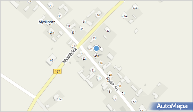 Myślibórz, Myślibórz, 45b, mapa Myślibórz