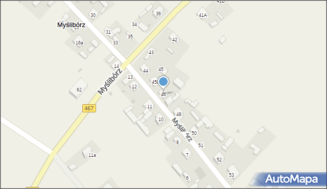 Myślibórz, Myślibórz, 46, mapa Myślibórz