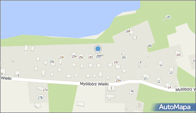 Myślibórz Wielki, Myślibórz Wielki, 15D, mapa Myślibórz Wielki