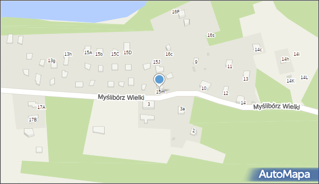 Myślibórz Wielki, Myślibórz Wielki, 15m, mapa Myślibórz Wielki