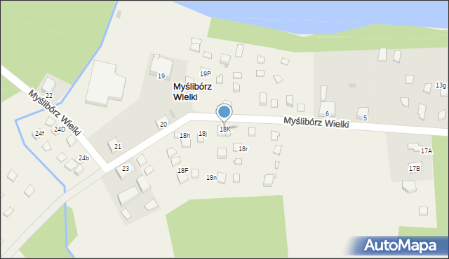 Myślibórz Wielki, Myślibórz Wielki, 18K, mapa Myślibórz Wielki