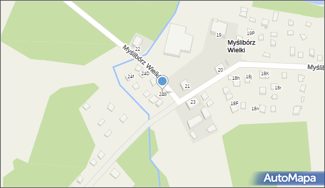 Myślibórz Wielki, Myślibórz Wielki, 24b, mapa Myślibórz Wielki