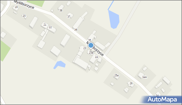 Myśliborzyce, Myśliborzyce, 23a, mapa Myśliborzyce