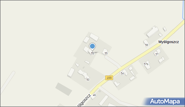Myśligoszcz, Myśligoszcz, 53, mapa Myśligoszcz