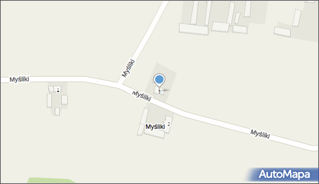 Myśliki, Myśliki, 3, mapa Myśliki