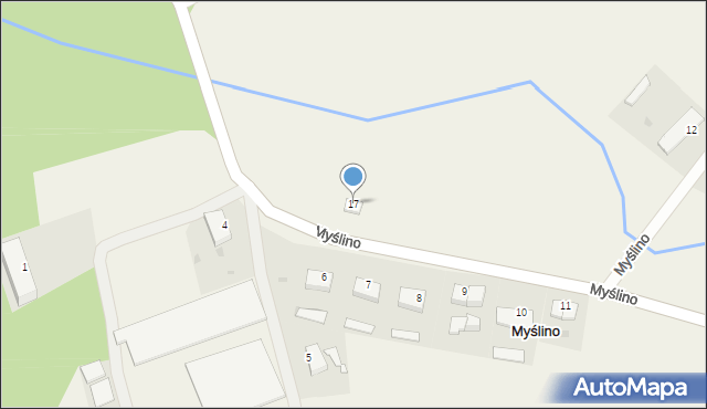 Myślino, Myślino, 17, mapa Myślino