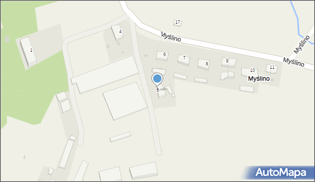 Myślino, Myślino, 5, mapa Myślino