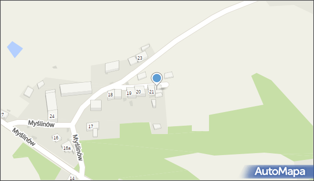Myślinów, Myślinów, 22, mapa Myślinów
